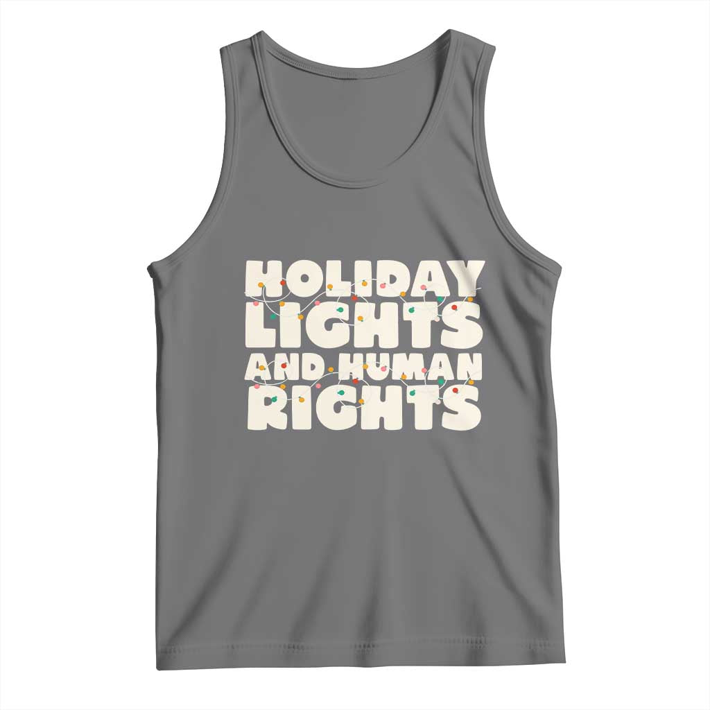 Holiday Lights Human Rights Christmas Tank Top - Wonder Print Shop
