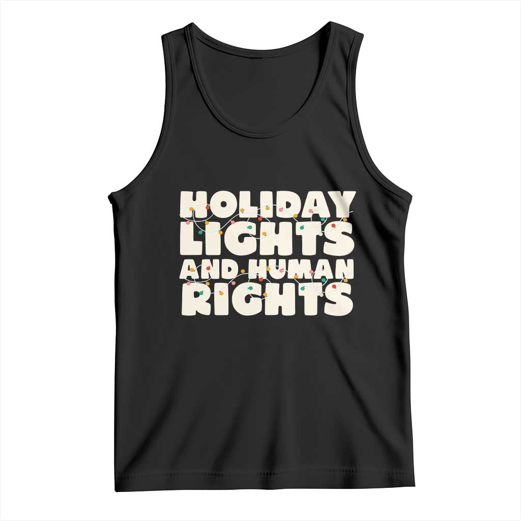 Holiday Lights Human Rights Christmas Tank Top - Wonder Print Shop