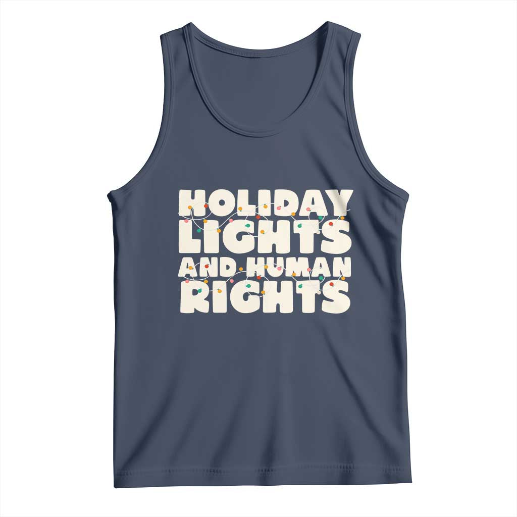Holiday Lights Human Rights Christmas Tank Top - Wonder Print Shop