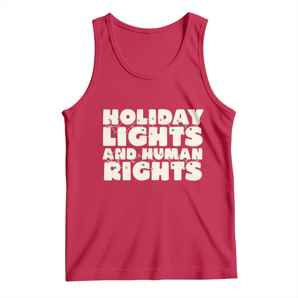 Holiday Lights Human Rights Christmas Tank Top - Wonder Print Shop