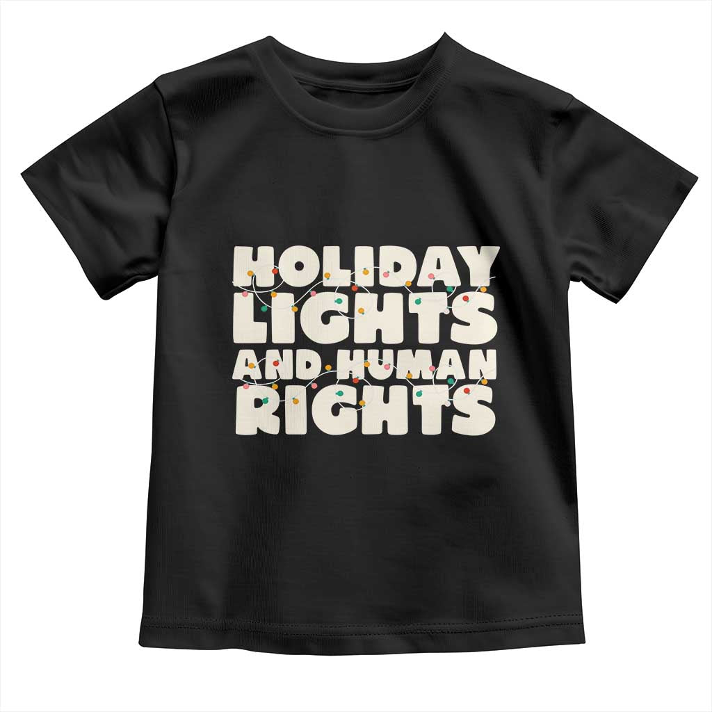 Holiday Lights Human Rights Christmas Toddler T Shirt - Wonder Print Shop