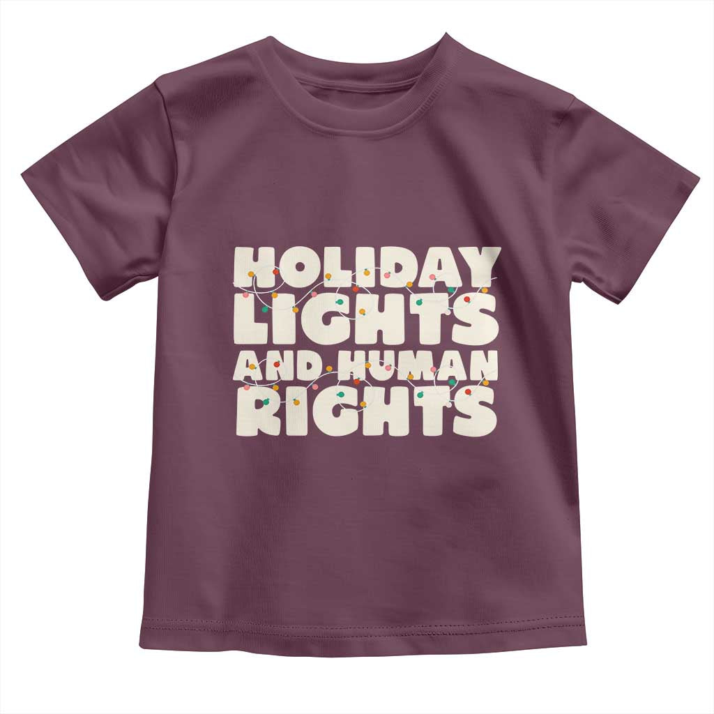 Holiday Lights Human Rights Christmas Toddler T Shirt - Wonder Print Shop