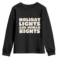 Holiday Lights Human Rights Christmas Youth Sweatshirt - Wonder Print Shop