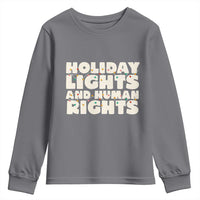 Holiday Lights Human Rights Christmas Youth Sweatshirt - Wonder Print Shop