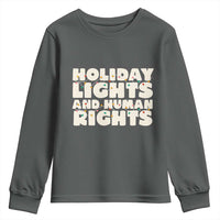 Holiday Lights Human Rights Christmas Youth Sweatshirt - Wonder Print Shop