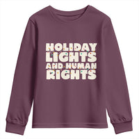 Holiday Lights Human Rights Christmas Youth Sweatshirt - Wonder Print Shop