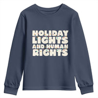 Holiday Lights Human Rights Christmas Youth Sweatshirt - Wonder Print Shop