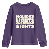 Holiday Lights Human Rights Christmas Youth Sweatshirt - Wonder Print Shop