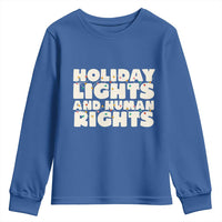 Holiday Lights Human Rights Christmas Youth Sweatshirt - Wonder Print Shop