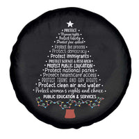 Protect Democracy Christmas Tree Spare Tire Cover Anti Fascism Social Justice - Wonder Print Shop