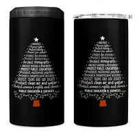 Protect Democracy Christmas Tree 4 in 1 Can Cooler Tumbler Anti Fascism Social Justice - Wonder Print Shop
