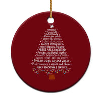 Protect Democracy Christmas Tree Ceramic Ornament Anti Fascism Social Justice - Wonder Print Shop