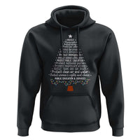 Protect Democracy Christmas Tree Hoodie Anti Fascism Social Justice - Wonder Print Shop