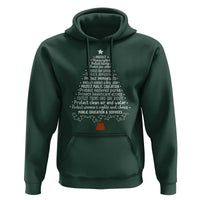 Protect Democracy Christmas Tree Hoodie Anti Fascism Social Justice - Wonder Print Shop