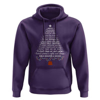 Protect Democracy Christmas Tree Hoodie Anti Fascism Social Justice - Wonder Print Shop