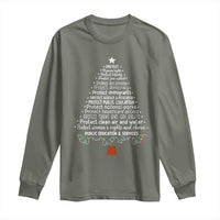 Protect Democracy Christmas Tree Long Sleeve Shirt Anti Fascism Social Justice - Wonder Print Shop