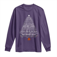 Protect Democracy Christmas Tree Long Sleeve Shirt Anti Fascism Social Justice - Wonder Print Shop
