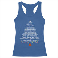 Protect Democracy Christmas Tree Racerback Tank Top Anti Fascism Social Justice - Wonder Print Shop