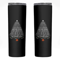 Protect Democracy Christmas Tree Skinny Tumbler Anti Fascism Social Justice - Wonder Print Shop
