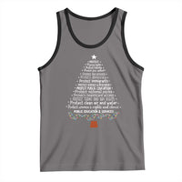 Protect Democracy Christmas Tree Tank Top Anti Fascism Social Justice - Wonder Print Shop