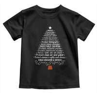Protect Democracy Christmas Tree Toddler T Shirt Anti Fascism Social Justice - Wonder Print Shop