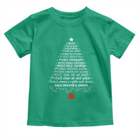 Protect Democracy Christmas Tree Toddler T Shirt Anti Fascism Social Justice - Wonder Print Shop