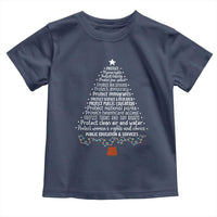 Protect Democracy Christmas Tree Toddler T Shirt Anti Fascism Social Justice - Wonder Print Shop