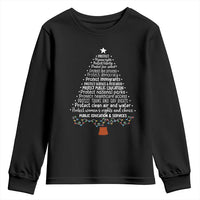 Protect Democracy Christmas Tree Youth Sweatshirt Anti Fascism Social Justice - Wonder Print Shop