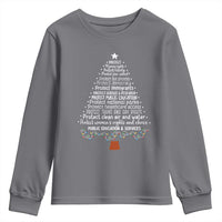 Protect Democracy Christmas Tree Youth Sweatshirt Anti Fascism Social Justice - Wonder Print Shop
