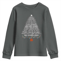 Protect Democracy Christmas Tree Youth Sweatshirt Anti Fascism Social Justice - Wonder Print Shop