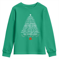 Protect Democracy Christmas Tree Youth Sweatshirt Anti Fascism Social Justice - Wonder Print Shop