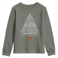 Protect Democracy Christmas Tree Youth Sweatshirt Anti Fascism Social Justice - Wonder Print Shop
