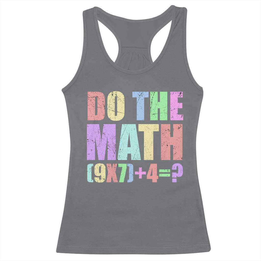 Funny Six Seven 6 7 Meme Teacher Racerback Tank Top Brainrot Girls Kids Teens - Wonder Print Shop