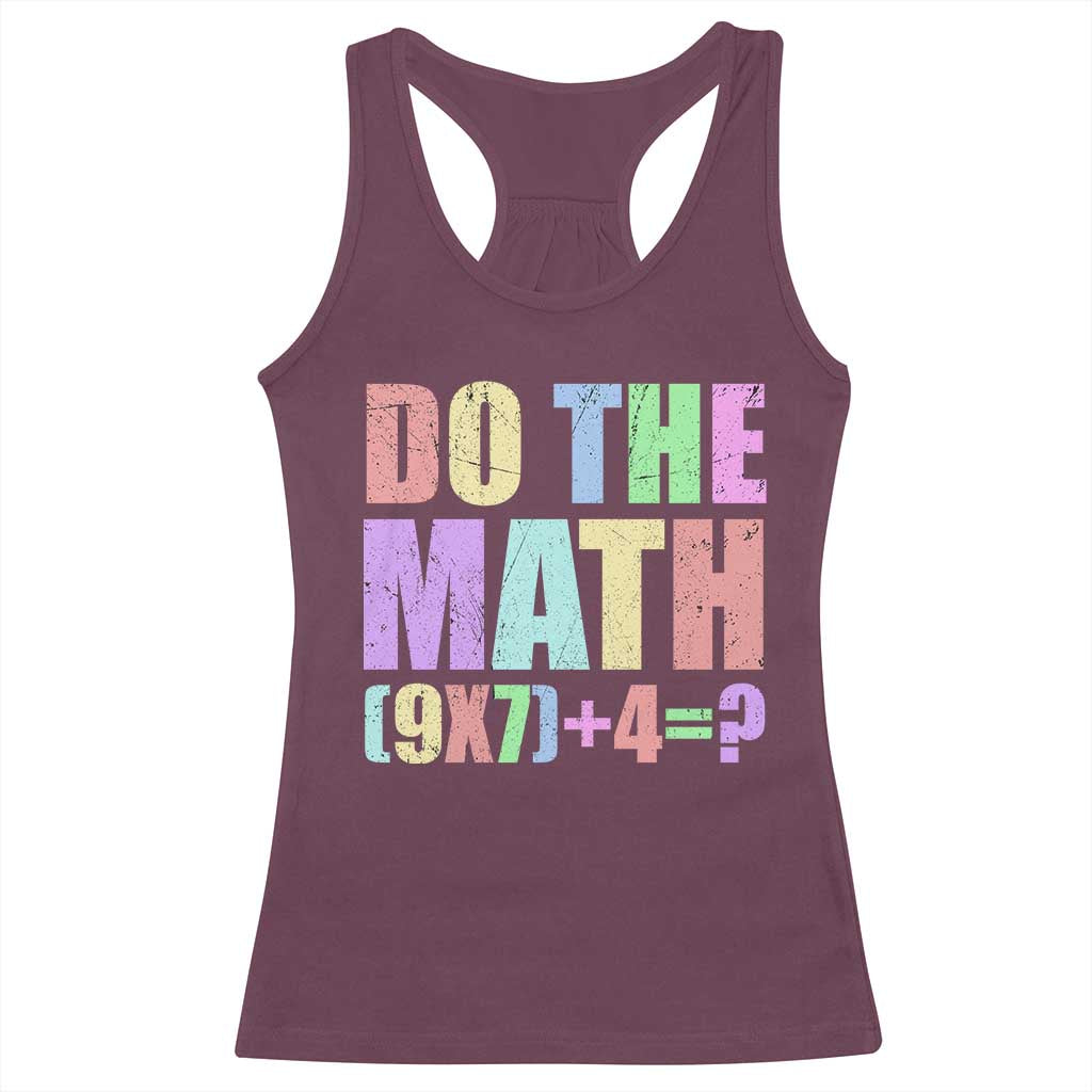 Funny Six Seven 6 7 Meme Teacher Racerback Tank Top Brainrot Girls Kids Teens - Wonder Print Shop