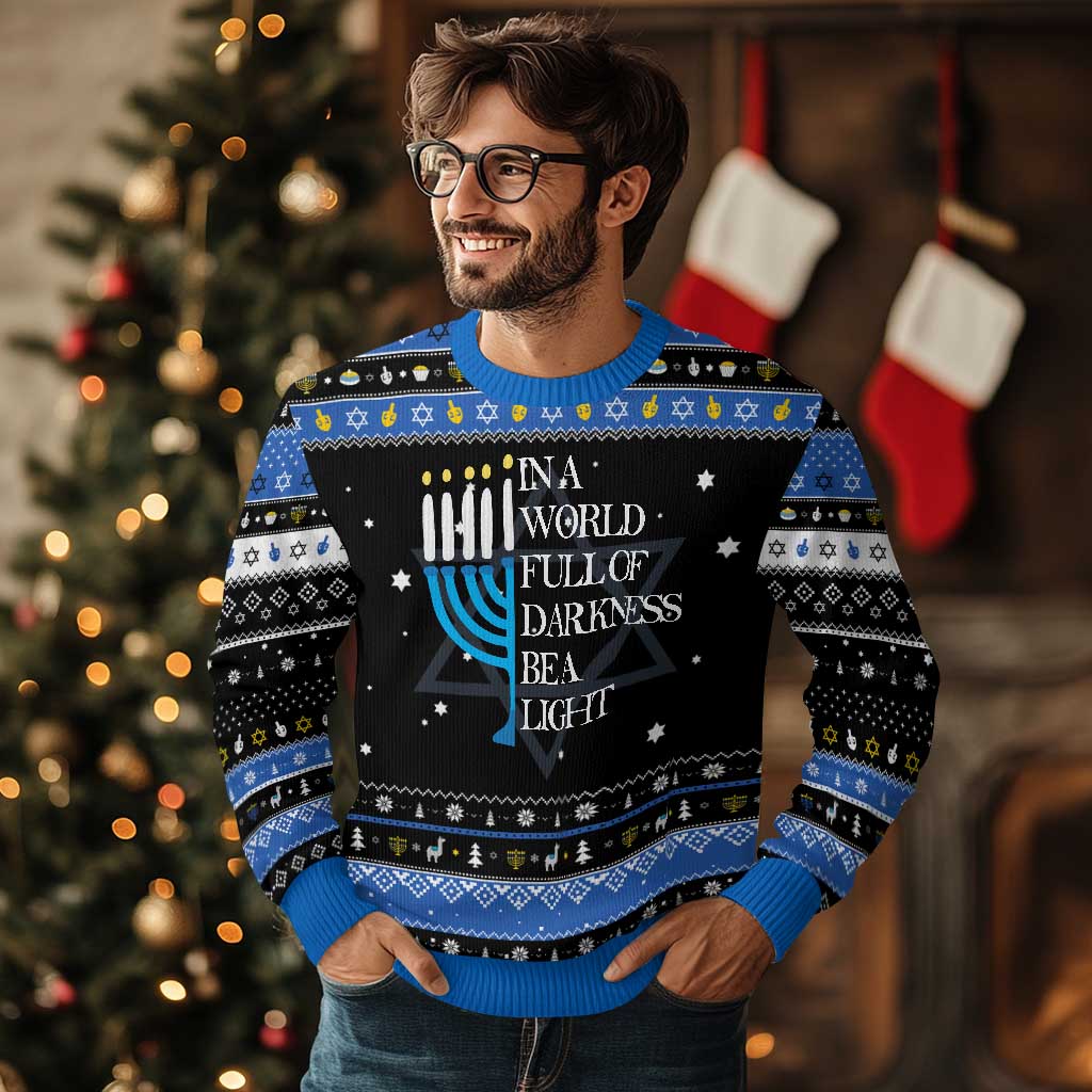 Happy Hanukkah Ugly Sweater Jewish Video Game Gamer Chanukah - Wonder Print Shop