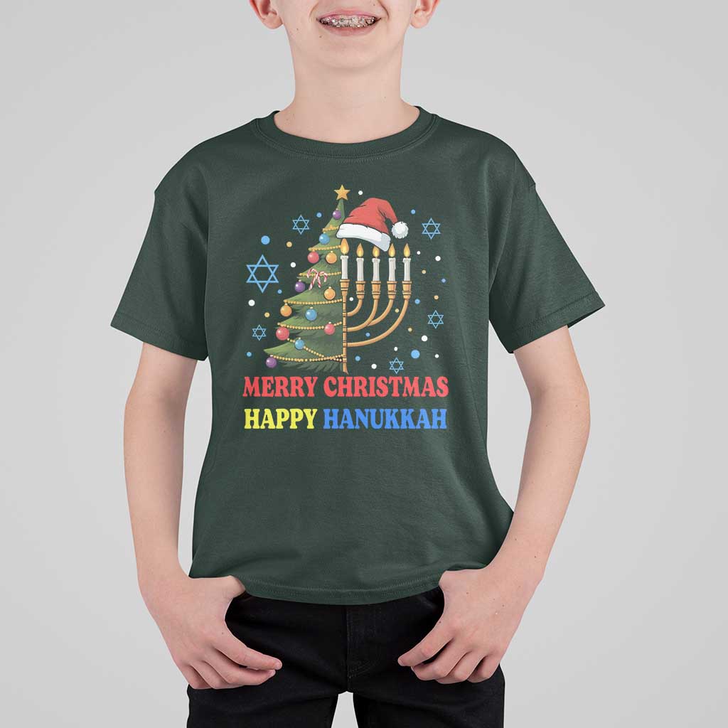 Merry Chrismukkah Happy Christmas Hanukkah T Shirt For Kid - Wonder Print Shop