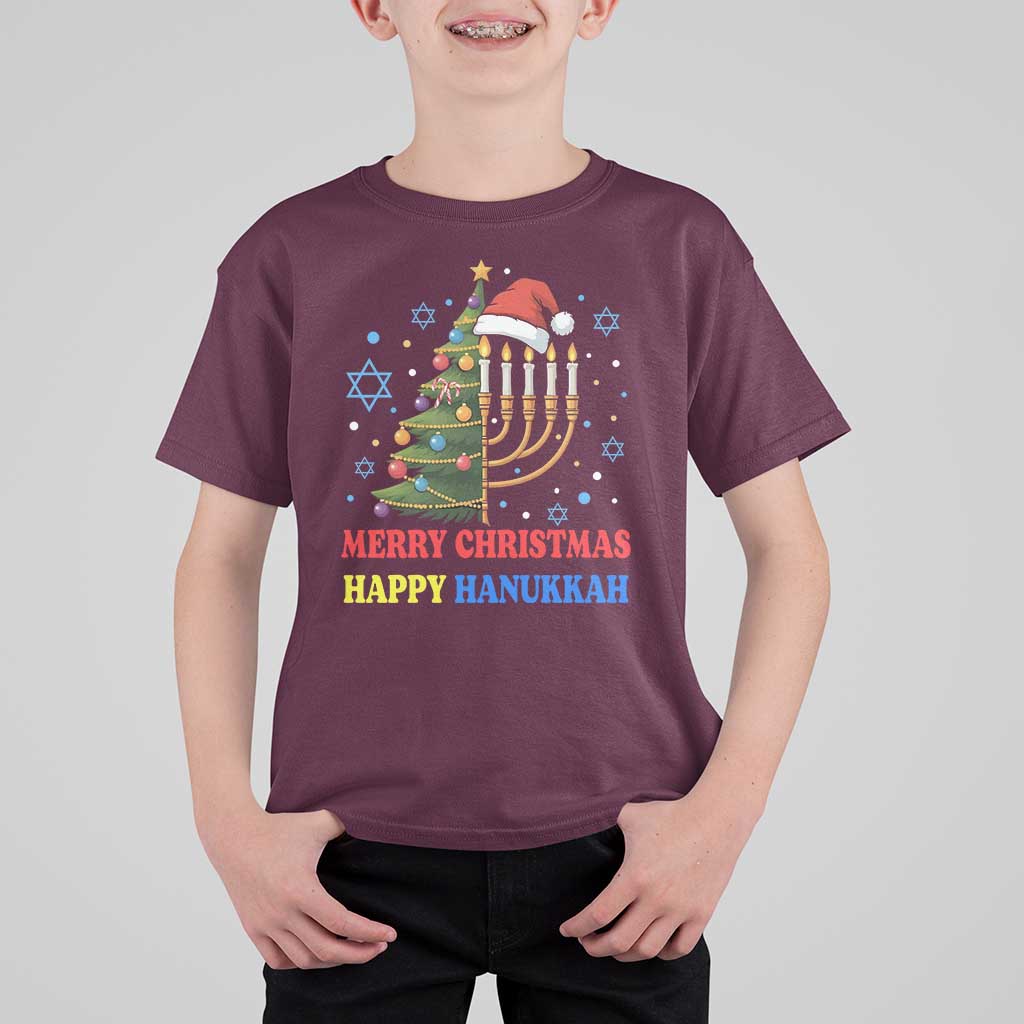 Merry Chrismukkah Happy Christmas Hanukkah T Shirt For Kid - Wonder Print Shop