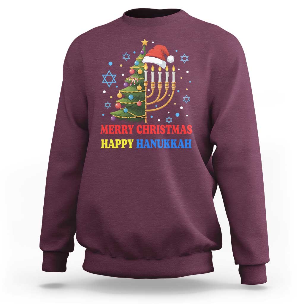 Merry Chrismukkah Happy Christmas Hanukkah Sweatshirt - Wonder Print Shop