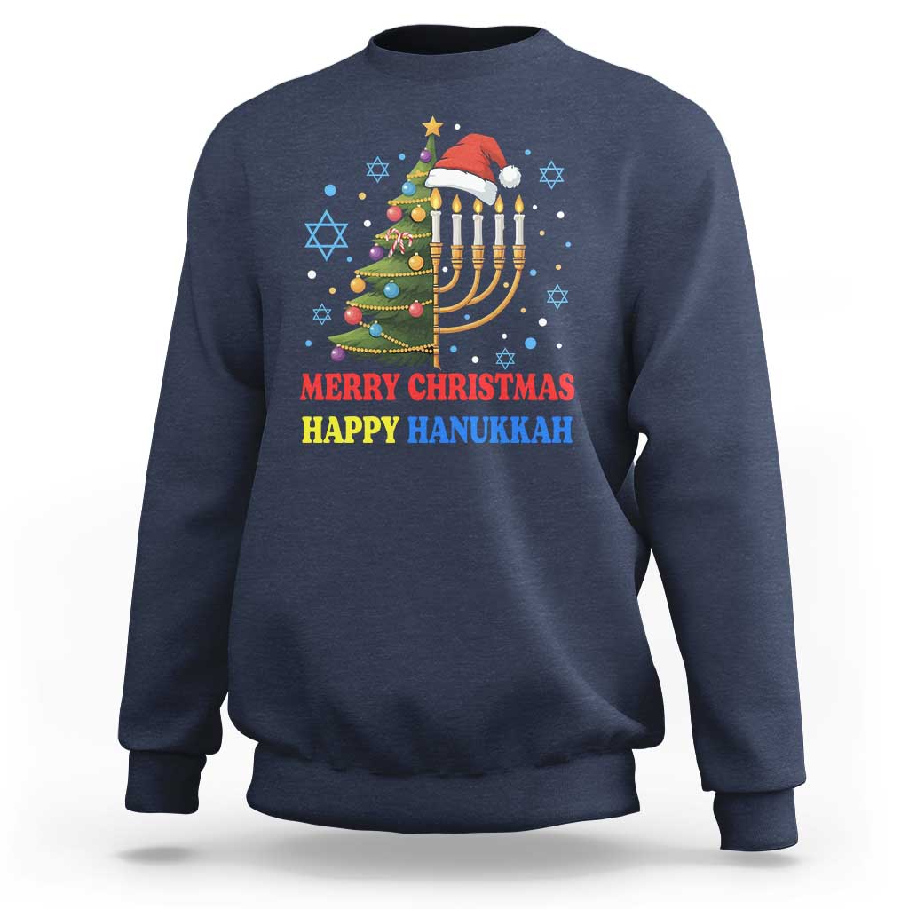 Merry Chrismukkah Happy Christmas Hanukkah Sweatshirt - Wonder Print Shop