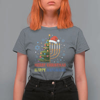 Merry Chrismukkah Happy Christmas Hanukkah T Shirt For Women - Wonder Print Shop