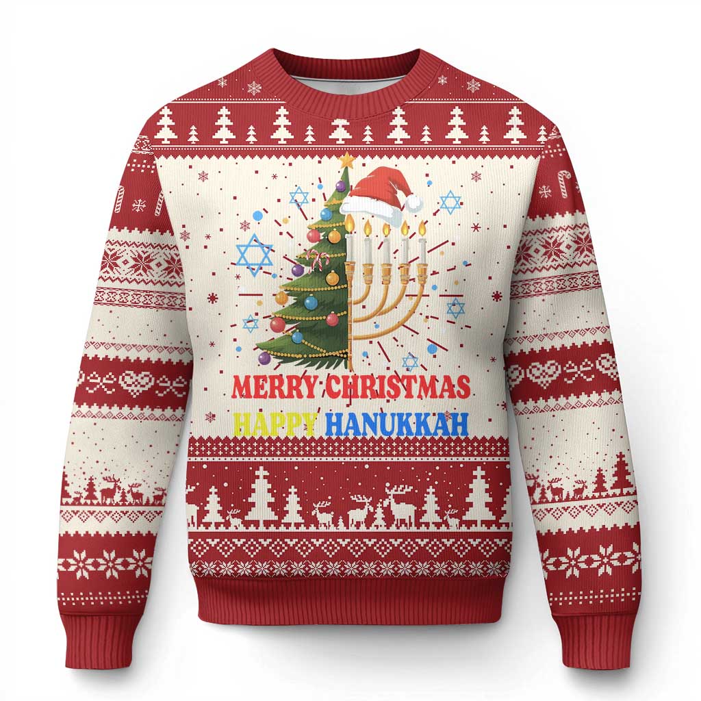 Merry Chrismukkah Happy Xmas Hanukkah Ugly Christmas Sweater - Wonder Print Shop