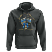 Happy Hanukkah Hoodie Jewish Menorah Coquette Bow