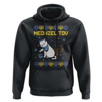 Happy Hanukkah Hoodie Menorah Meowzel Tov Ugly Hanukkah