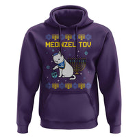 Happy Hanukkah Hoodie Menorah Meowzel Tov Ugly Hanukkah