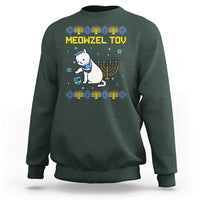 Happy Hanukkah Sweatshirt Menorah Meowzel Tov Ugly Hanukkah - Wonder Print Shop