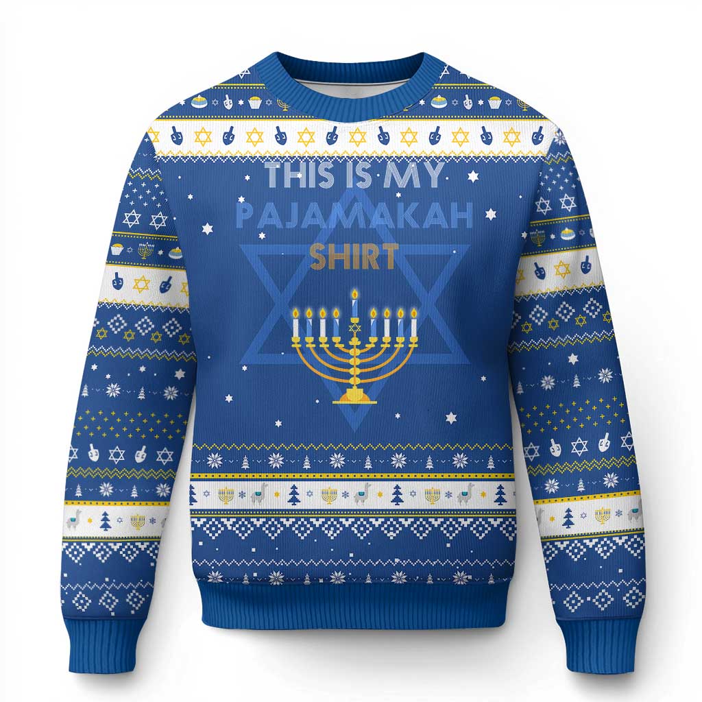 Funny Hanukkah Pajama Hanukkah Ugly Sweater This is My Pajamakah Gift - Wonder Print Shop