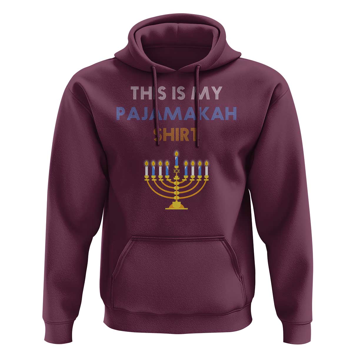 Funny Hanukkah Pajama Hoodie This is My Pajamakah Gift