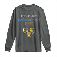 Funny Hanukkah Pajama Long Sleeve Shirt This is My Pajamakah Gift