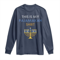 Funny Hanukkah Pajama Long Sleeve Shirt This is My Pajamakah Gift