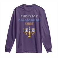 Funny Hanukkah Pajama Long Sleeve Shirt This is My Pajamakah Gift